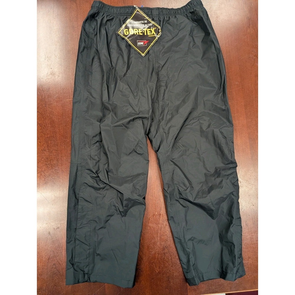 LL Bean Rain Pants XL Petite Black Waterproof Gore-Tex Hiking Travel NWT Wicking